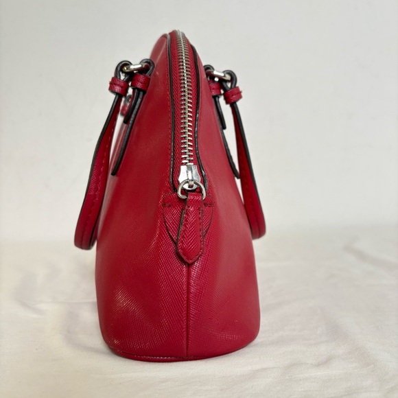 COACH Peyton F32582 Mini Dome Crossbody Bag Red - Picture 2 of 15